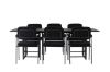 Imagine Ystad Dining Table - Black / Black Oak Veneer +Yesterday Dining Chair - Black / Black Boucle _6