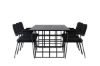 Imagine Ystad Dining Table - Black / Black Oak Veneer +Yesterday Dining Chair - Black / Black Boucle _6