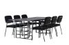 Imagine Ystad Dining Table - Black / Black Oak Veneer +Yesterday Dining Chair - Black / Black Boucle _6