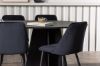 Imagine Masa de dining ovala Bootcut - Negru / Faner negru + Scaun de dining nocturn - Negru / Catifea neagra _6