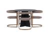 Imagine Masa de dining rotunda Bootcut - Negru / Fanéer negru + Scaun de dining Morning - Negru / Boucle negru _4