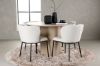 Imagine Setul de masă Olivia Dining Table - White Wash Veneer +Edina Dining Chair - Black / White Boucle _4