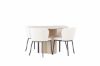 Imagine Setul de masă Olivia Dining Table - White Wash Veneer +Edina Dining Chair - Black / White Boucle _4