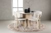 Imagine Masa de dining Olivia - Furnir Wash Alb + Scaun de dining Sia - Alb Wash / Boucle Alb _4