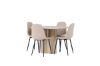 Imagine Olivia Dining Table - White Wash Veneer +Polar Dining Chair - Black / Beige Boucle _4