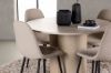 Imagine Olivia Dining Table - White Wash Veneer +Polar Dining Chair - Black / Beige Boucle _4