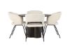 Imagine Olivia Dining Table - Mocca / Mocca Veneer +Day Dining Chair - Matte black / White Linen _4