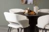 Imagine Olivia Dining Table - Mocca / Mocca Veneer +Day Dining Chair - Matte black / White Linen _4