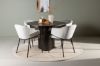 Imagine Olivia Dining Table - Mocca / Mocca Veneer +Evelina Dining Chair - Black / Light grey Velvet _4