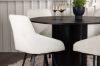 Imagine Masa de dining Olivia - Negru / Furnir de negru + Scaun de dining Rosie - Negru / Material Bej _4