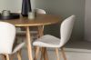 Imagine Masa de dining Yakidon - Lemn de cauciuc / MDF aspect stejar + Scaun de dining Lilja - Aspect stejar / Material textil bej _4