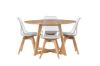 Imagine Yakidon Dining Table - Rubberwood / Oaklook MDF +Edvin Dining Chair - Nature / PET (seat cushion white) PET surface,seat with usual sponge _4