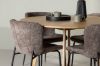 Imagine Masa de dining Yakidon - Lemn de cauciuc / MDF cu aspect de stejar + Scaun de dining Modesto - Gri / Boucle negru fumat _4