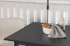 Imagine Masa de dining Tempe - Negru / MDF negru + Scaun de dining Lilja - Aspect de stejar / Material textil bej _2