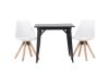 Imagine Tempe Dining Table - Black / Black MDF +Zeno Dining Chair - Nature woodlook / White PP _2