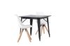 Imagine Tempe Dining Table - Black / Black MDF +Zeno Dining Chair - Nature woodlook / White PP _2