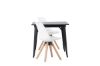 Imagine Tempe Dining Table - Black / Black MDF +Zeno Dining Chair - Nature woodlook / White PP _2