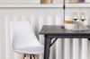 Imagine Tempe Dining Table - Black / Black MDF +Zeno Dining Chair - Nature woodlook / White PP _2