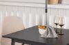 Imagine Masa de dining Tempe - Negru / MDF Negru + Scaun de dining Polar - Negru / Boucle Bej