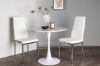 Imagine Masa de dining Hamden - MDF alb + Scaun de dining Pastill - Argintiu / PU alb _2