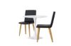 Imagine Masa de dining Hamden - MDF alb + Scaun de dining Today - Natural / PU negru _2