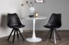 Imagine Masa de dining Hamden - MDF alb + Scaun de dining Zeno - Negru / PP negru _2