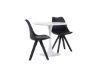 Imagine Masa de dining Hamden - MDF alb + Scaun de dining Zeno - Negru / PP negru _2