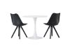 Imagine Masa de dining Hamden - MDF alb + Scaun de dining Zeno - Negru / PP negru _2