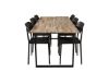 Imagine Masa de dining Cirebon 200*90cm - Teak / Negru + Set de 2 scaune de dining Polly - Negru / Negru _6