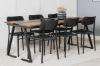 Imagine Vă rugăm să traduceți complet Jakarta Matbord - Svart / mörk Teak - 200*90*H75 +Polly Dining Chair 2-pack - Black / Black _6