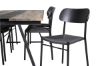 Imagine Vă rugăm să traduceți complet Jakarta Matbord - Svart / mörk Teak - 200*90*H75 +Polly Dining Chair 2-pack - Black / Black _6