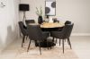 Imagine Cirebon Round Table - 140cm - Teak / Negru + Comfort - Pachet de 2 scaune de dining - negru / negru _6