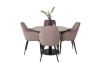 Imagine Masa de dining Razzia 106cm - Gri Terazzo / Negru + Set 2 scaune de dining Comfort - Picioare negre / Roz pudra _ 4