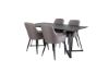 Imagine Masa de dining Marina - blat negru / picioare negre + Set 2 scaune Comfort gri polar - picioare negre _4