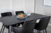 Imagine Masa de dining Marina - Blat negru / Picioare negre + Set 2 scaune de dining Comfort - Negru/Negru