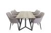 Imagine Masa de dining Marina - 180*90*H75 - Gri/Negru + Set 2 scaune Comfort Polar gri - Picioare Negre