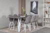 Imagine Marina Dining Table - Grey "oak" / White Legs +Polar Matstol - Vit / Mellangrå _6