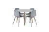 Imagine Vă rugăm să traduceți complet Plaza Runt Matbord - Ek-Look / Vit - ø100*H75 + Arctic Dining Chair - Grey Legs - Grey Plastic _4