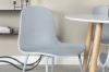 Imagine Vă rugăm să traduceți complet Plaza Runt Matbord - Ek-Look / Vit - ø100*H75 + Arctic Dining Chair - Grey Legs - Grey Plastic _4