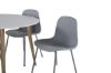 Imagine Vă rugăm să traduceți complet Plaza Runt Matbord - Ek-Look / Vit - ø100*H75 + Arctic Dining Chair - Grey Legs - Grey Plastic _4