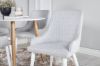 Imagine Vă rugăm să traduceți complet Plaza Runt Matbord - Ek-Look / Vit - ø100*H75 +Plaza Dining chair - White legs - Light Grey Fabric _4