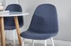 Imagine Plaza Runt Matbord - Ek-Look / Vit - ø100*H75 + Polar Dining Chair - White Legs - Blue Fabric _4