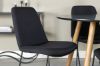 Imagine Plaza Runt Matbord - Ek-Look / Svart - ø100*H75 +Muce Dining Chair - Black Legs - Black Fabric _4