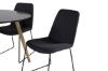 Imagine Plaza Runt Matbord - Ek-Look / Svart - ø100*H75 +Muce Dining Chair - Black Legs - Black Fabric _4