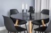 Imagine Plaza Runt Matbord - Ek-Look / Svart - ø100*H75 + Polar Plastic Dining Chair - Black Legs / Black Plastic _4