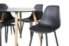 Imagine Plaza Runt Matbord - Ek-Look / Svart - ø100*H75 + Polar Plastic Dining Chair - Black Legs / Black Plastic _4