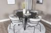 Imagine Plaza Runt Matbord - Svart / Svart - ø100*H75 +Arrow armchair - Black Legs - Grey Velvet _4