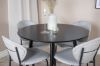 Imagine Plaza Runt Matbord - Svart / Svart - ø100*H75 +Vault Dining Chair - Black Legs - Grey Fabric _4