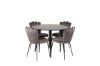 Imagine Plaza Runt Matbord - Svart / Svart - ø100*H75 +Limhamn Chair - Grey _4