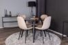 Imagine Plaza Runt Matbord - Svart / Svart - ø100*H75 +Polar Dining Chair - Black legs / Beige  Velvet _4